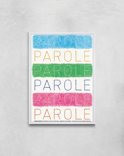 Parole Parole Paroleポスター【Pierre Charpin│ピエール・シャルパン】（46cm×33cm）