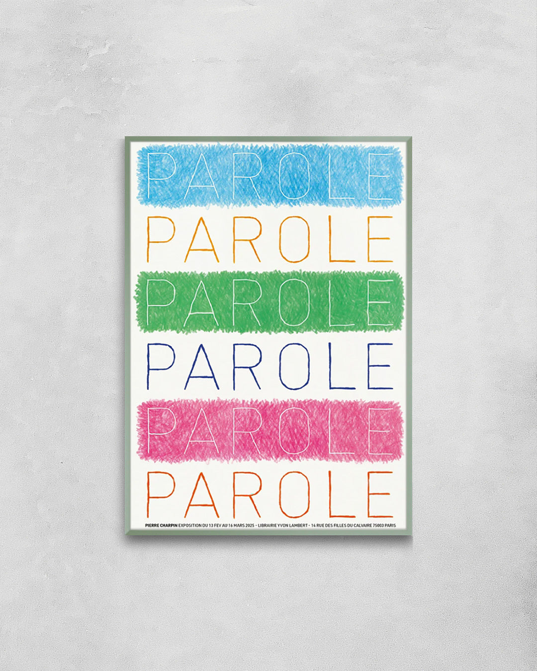 Parole Parole Paroleポスター【Pierre Charpin│ピエール・シャルパン】（46cm×33cm）