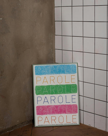 Parole Parole Paroleポスター【Pierre Charpin│ピエール・シャルパン】（46cm×33cm）