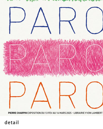Parole Parole Paroleポスター【Pierre Charpin│ピエール・シャルパン】（46cm×33cm）