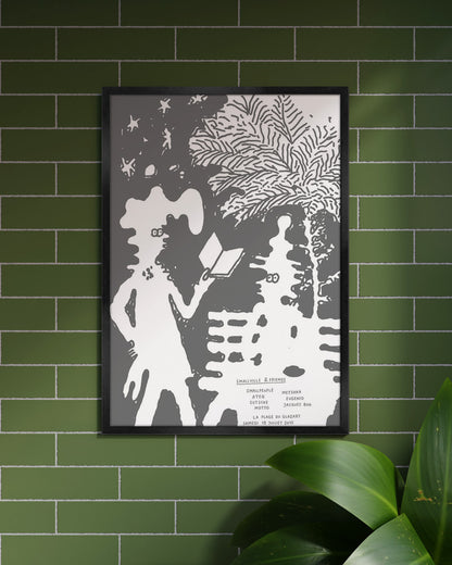 Reading in parcポスター【Stefan Marx│ステファン・マルクス】（59cm×84cm）