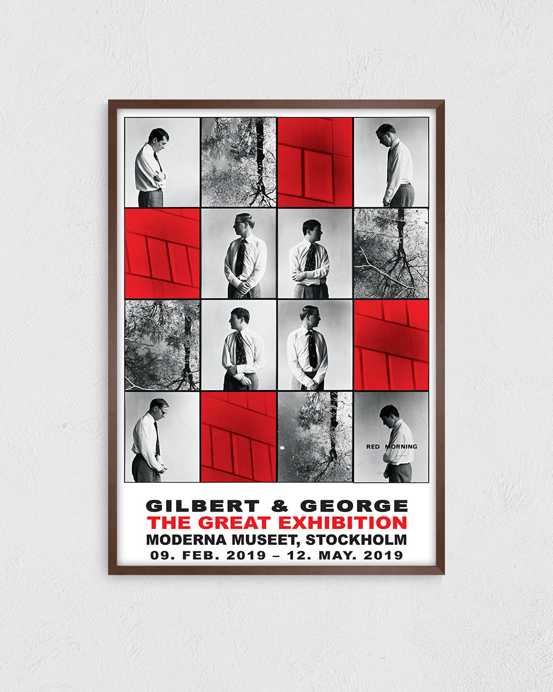 Red Morning Exhibitionポスター【Gilbert & George│ジョージ&ギルバート】（84cm×59.4cm）