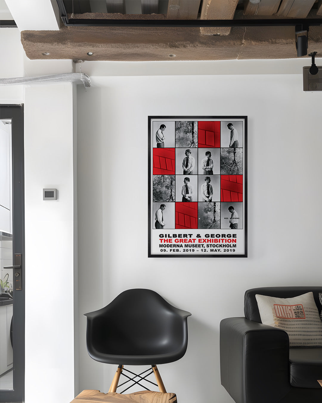 Red Morning Exhibitionポスター【Gilbert & George│ジョージ&ギルバート】（84cm×59.4cm）
