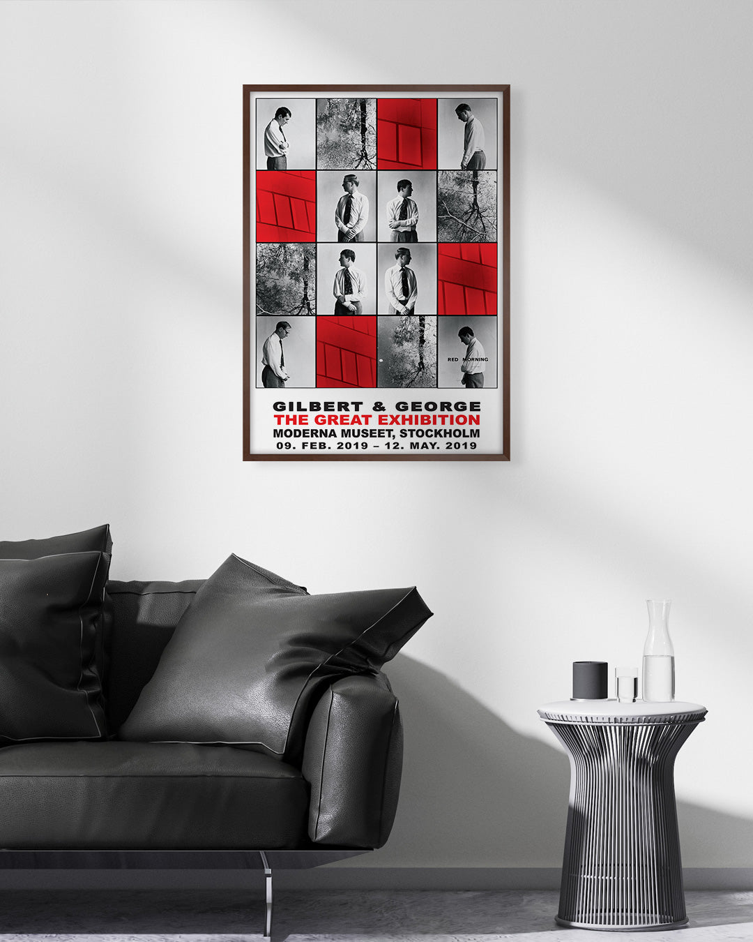 Red Morning Exhibitionポスター【Gilbert & George│ジョージ&ギルバート】（84cm×59.4cm）
