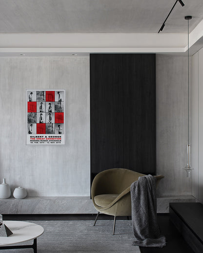 Red Morning Exhibitionポスター【Gilbert & George│ジョージ&ギルバート】（84cm×59.4cm）