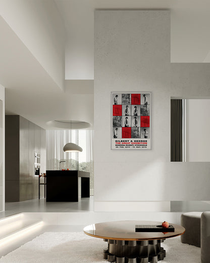 Red Morning Exhibitionポスター【Gilbert & George│ジョージ&ギルバート】（84cm×59.4cm）