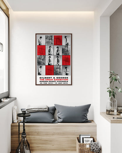 Red Morning Exhibitionポスター【Gilbert & George│ジョージ&ギルバート】（84cm×59.4cm）