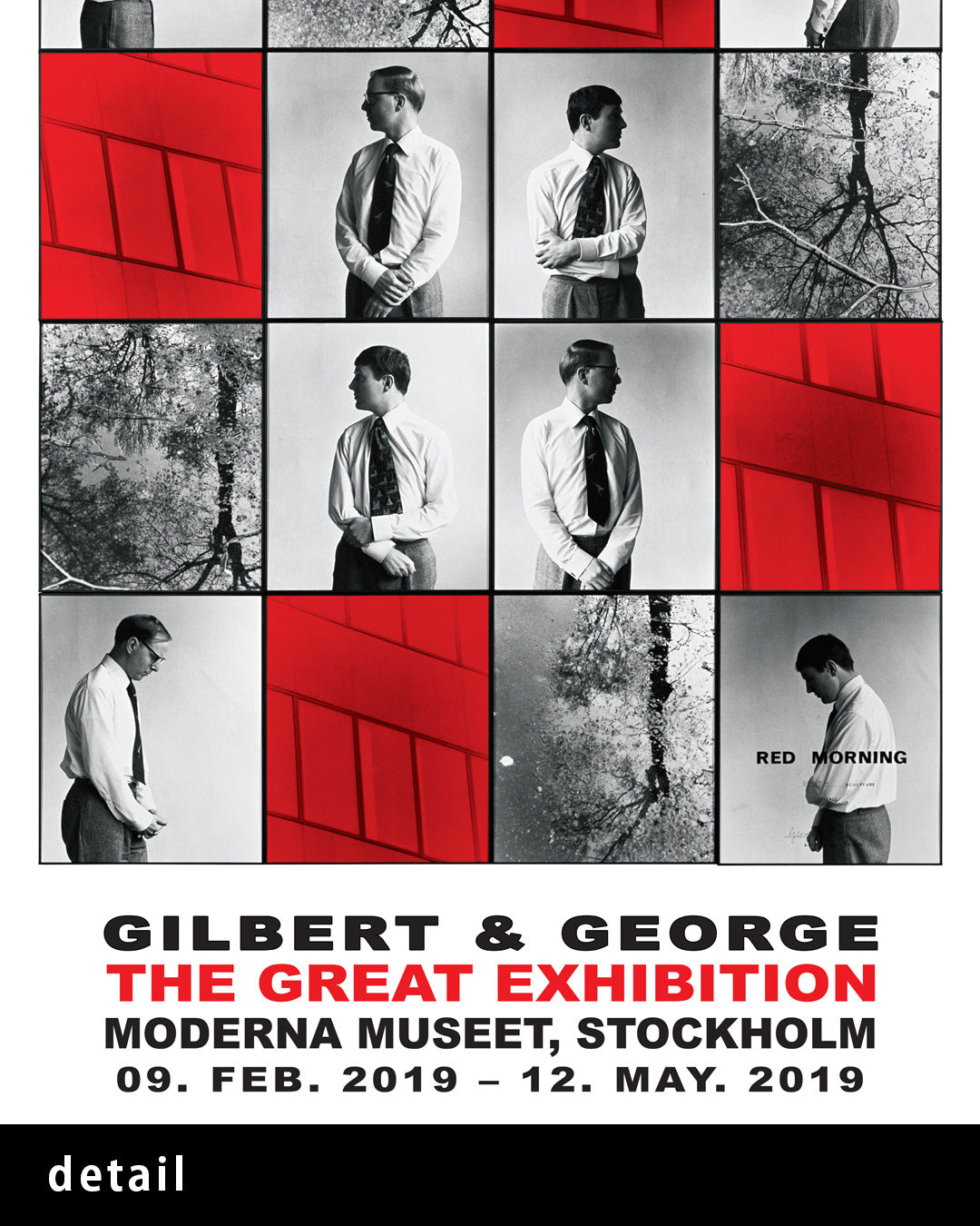 Red Morning Exhibitionポスター【Gilbert & George│ジョージ&ギルバート】（84cm×59.4cm）