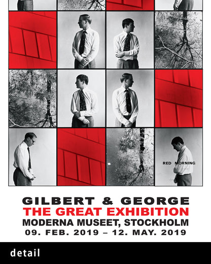 Red Morning Exhibitionポスター【Gilbert & George│ジョージ&ギルバート】（84cm×59.4cm）