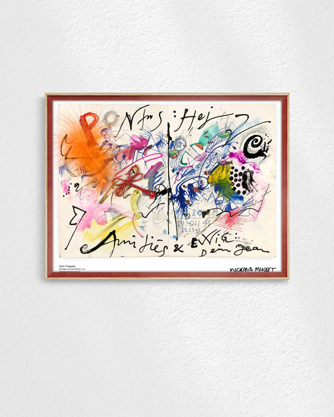 Collage sur Club Menuポスター【Jean Tinguely│ジャン・ティンゲリー】（30cm×40cm）