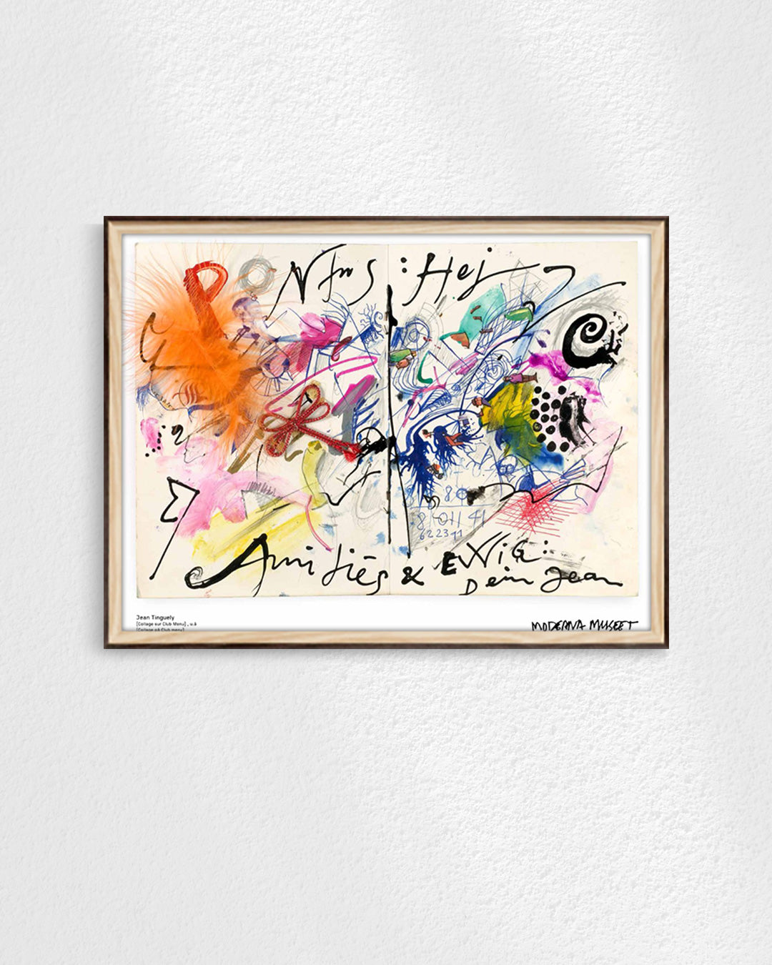 Collage sur Club Menuポスター【Jean Tinguely│ジャン・ティンゲリー】（30cm×40cm）