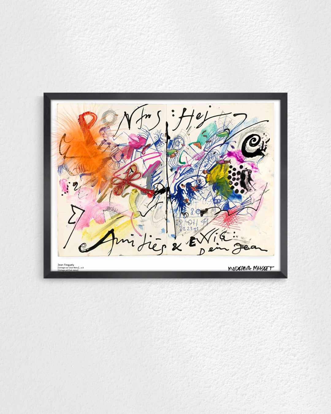 Collage sur Club Menuポスター【Jean Tinguely│ジャン・ティンゲリー】（30cm×40cm）