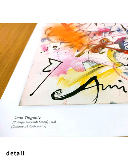 Collage sur Club Menuポスター【Jean Tinguely│ジャン・ティンゲリー】（30cm×40cm）