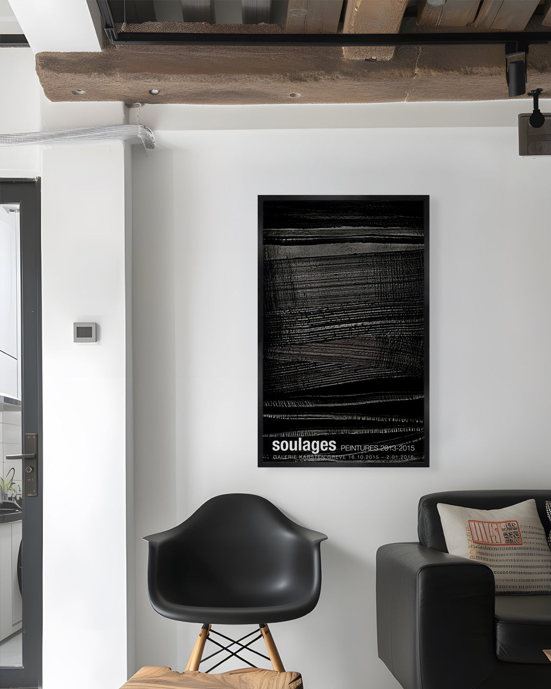 SOULAGES. PEINTURES 2013–2015ポスター【Pierre Soulages│ピエール・スーラージュ】（60cm×97cm）