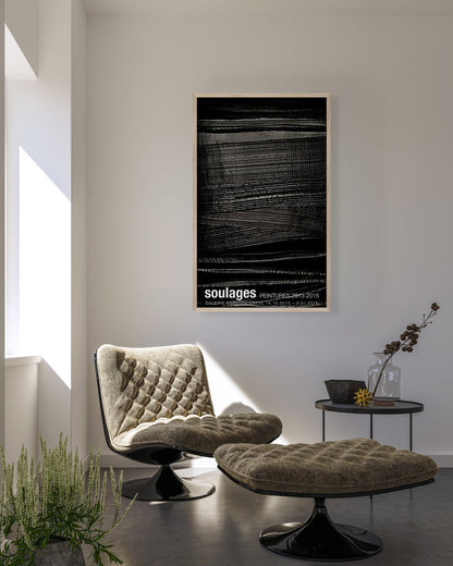SOULAGES. PEINTURES 2013–2015ポスター【Pierre Soulages│ピエール・スーラージュ】（60cm×97cm）