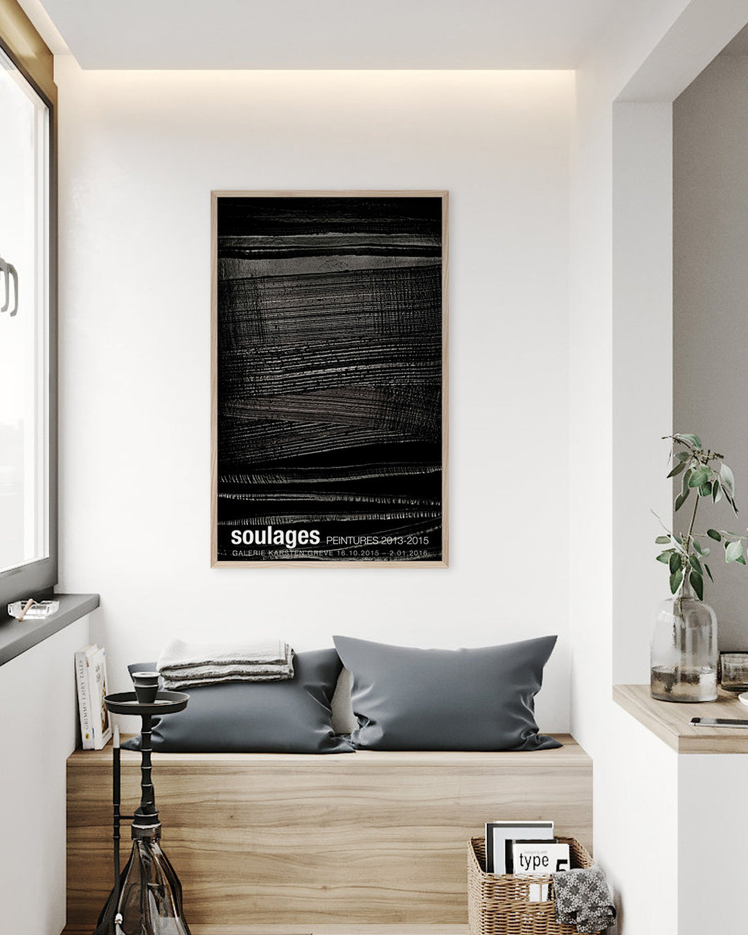 SOULAGES. PEINTURES 2013–2015ポスター【Pierre Soulages│ピエール・スーラージュ】（60cm×97cm）