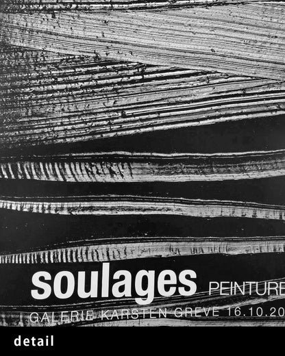SOULAGES. PEINTURES 2013–2015ポスター【Pierre Soulages│ピエール・スーラージュ】（60cm×97cm）