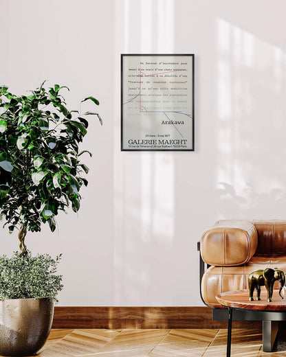 Shusaku Arakawa Untitled Exhibition Poster (Galerie Maeght, 1977)ポスター【Arakawa Shusaku│荒川修作】（42cm×59.4cm）