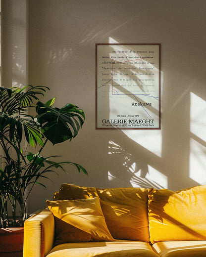 Shusaku Arakawa Untitled Exhibition Poster (Galerie Maeght, 1977)ポスター【Arakawa Shusaku│荒川修作】（42cm×59.4cm）