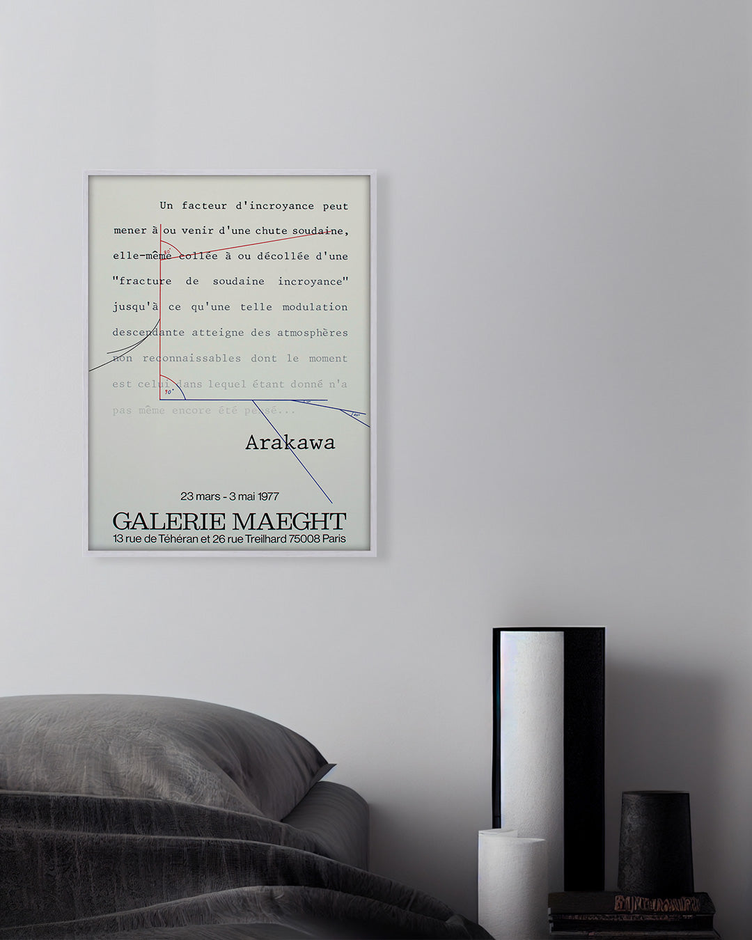 Shusaku Arakawa Untitled Exhibition Poster (Galerie Maeght, 1977)ポスター【Arakawa Shusaku│荒川修作】（42cm×59.4cm）