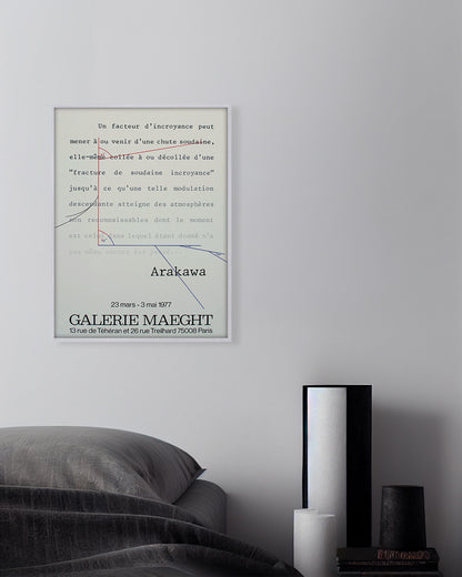 Shusaku Arakawa Untitled Exhibition Poster (Galerie Maeght, 1977)ポスター【Arakawa Shusaku│荒川修作】（42cm×59.4cm）