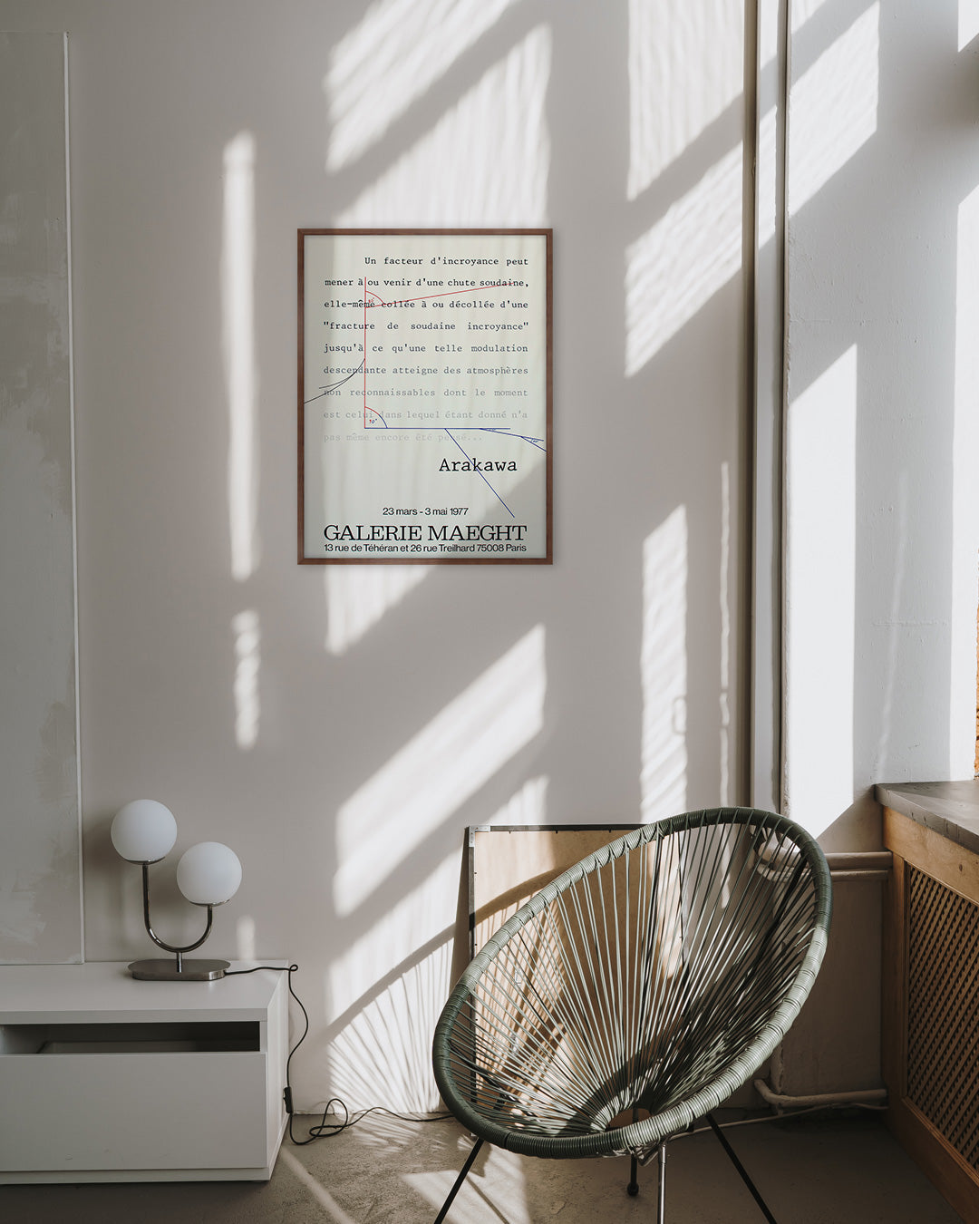 Shusaku Arakawa Untitled Exhibition Poster (Galerie Maeght, 1977)ポスター【Arakawa Shusaku│荒川修作】（42cm×59.4cm）