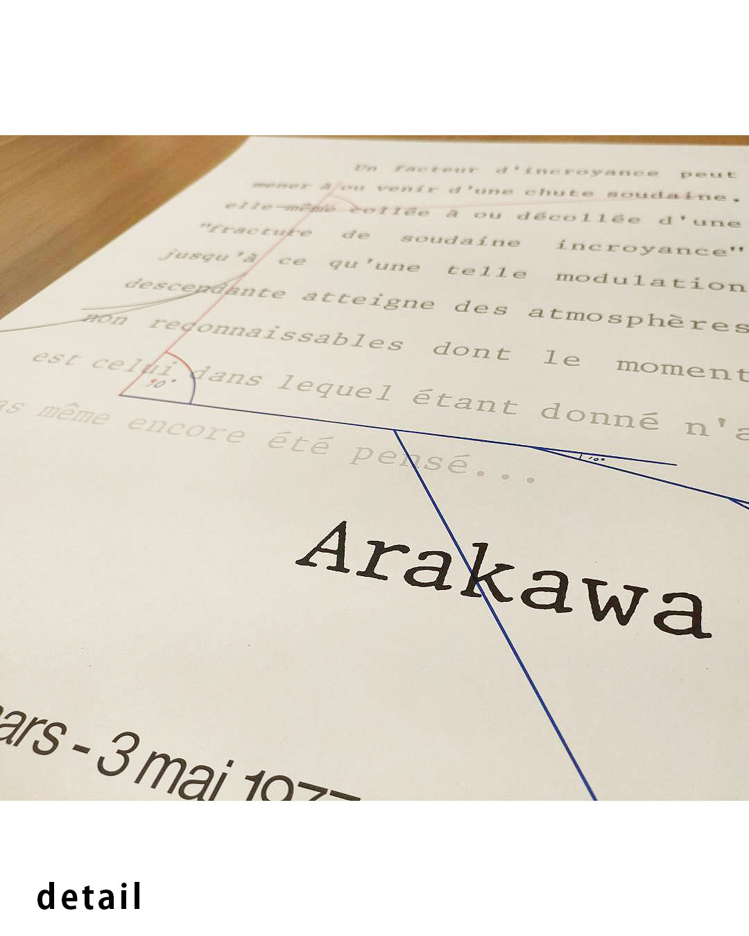 Shusaku Arakawa Untitled Exhibition Poster (Galerie Maeght, 1977)ポスター【Arakawa Shusaku│荒川修作】（42cm×59.4cm）