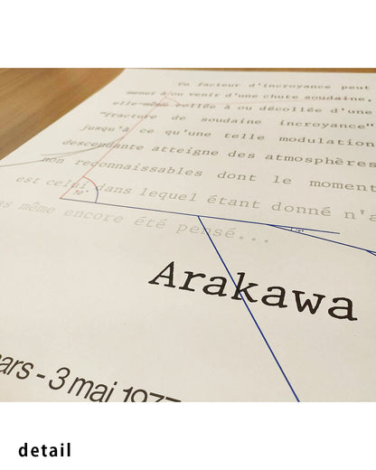 Shusaku Arakawa Untitled Exhibition Poster (Galerie Maeght, 1977)ポスター【Arakawa Shusaku│荒川修作】（42cm×59.4cm）