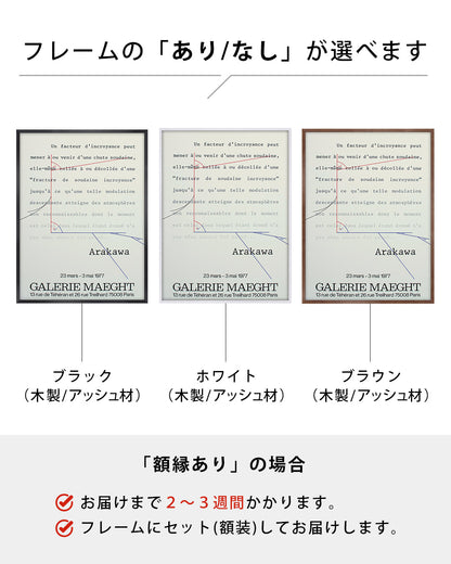 Shusaku Arakawa Untitled Exhibition Poster (Galerie Maeght, 1977)ポスター【Arakawa Shusaku│荒川修作】（42cm×59.4cm）