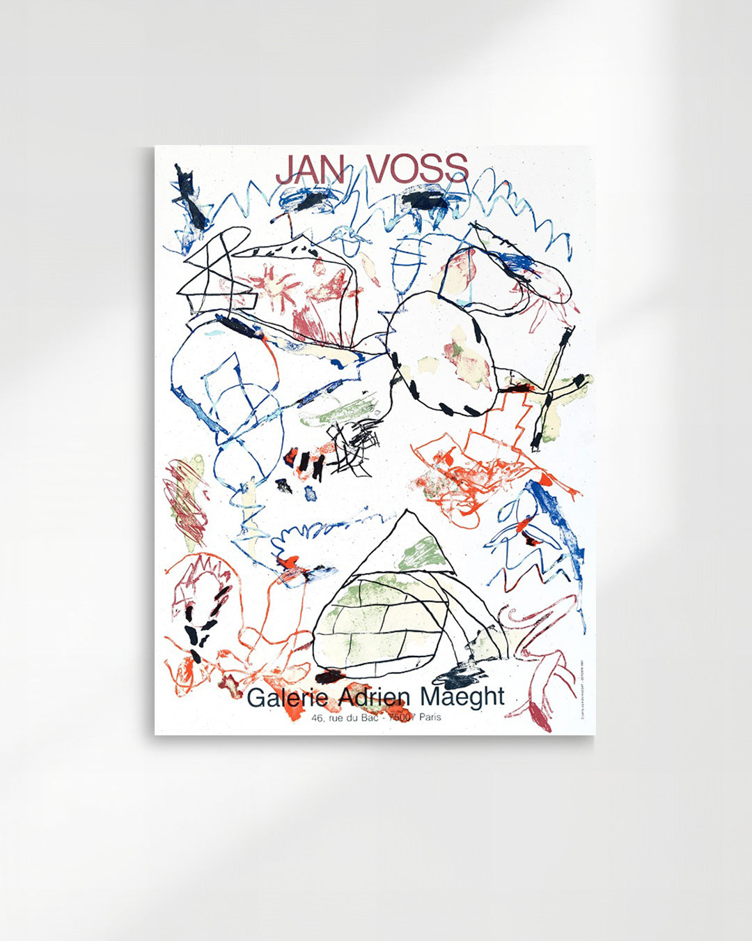 SANS TITRE(Galerie Maeght 1982)ポスター【Jan Voss│ヤン・フォス】（70.5×52.5）