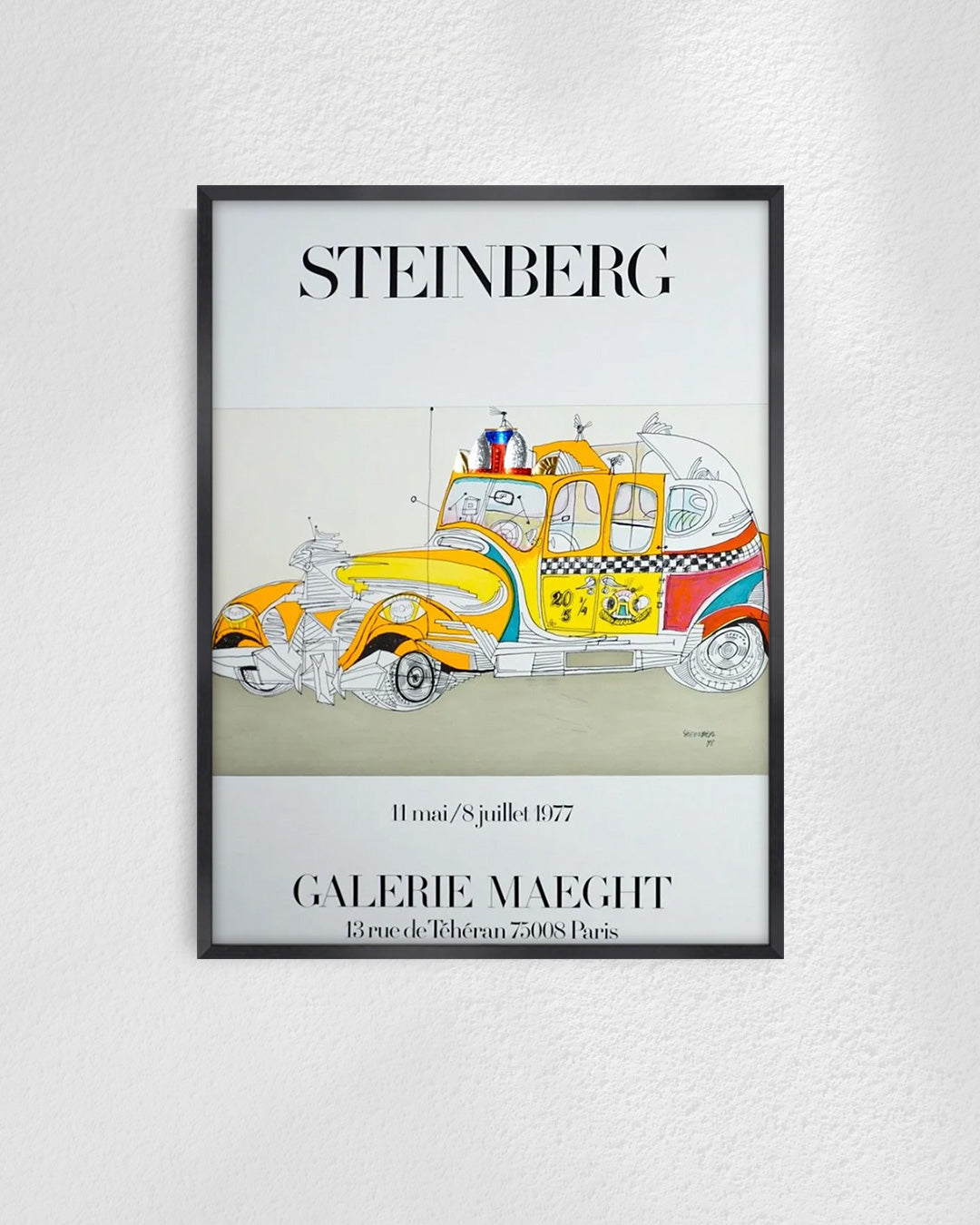 Taxi Exhibition Poster (Galerie Maeght, 1977)ポスター【Saul Steinberg│ソール・スタインバーグ】
