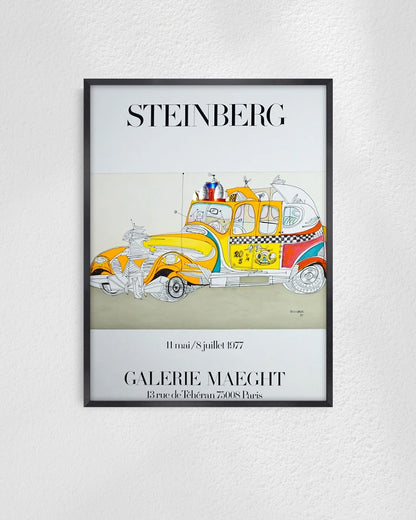 Taxi Exhibition Poster (Galerie Maeght, 1977)ポスター【Saul Steinberg│ソール・スタインバーグ】