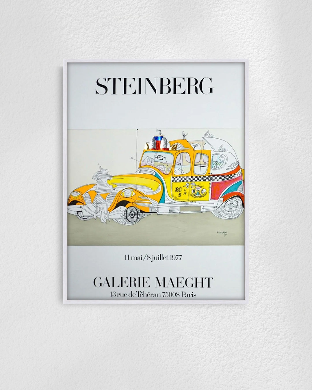 Taxi Exhibition Poster (Galerie Maeght, 1977)ポスター【Saul Steinberg│ソール・スタインバーグ】