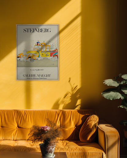 Taxi Exhibition Poster (Galerie Maeght, 1977)ポスター【Saul Steinberg│ソール・スタインバーグ】