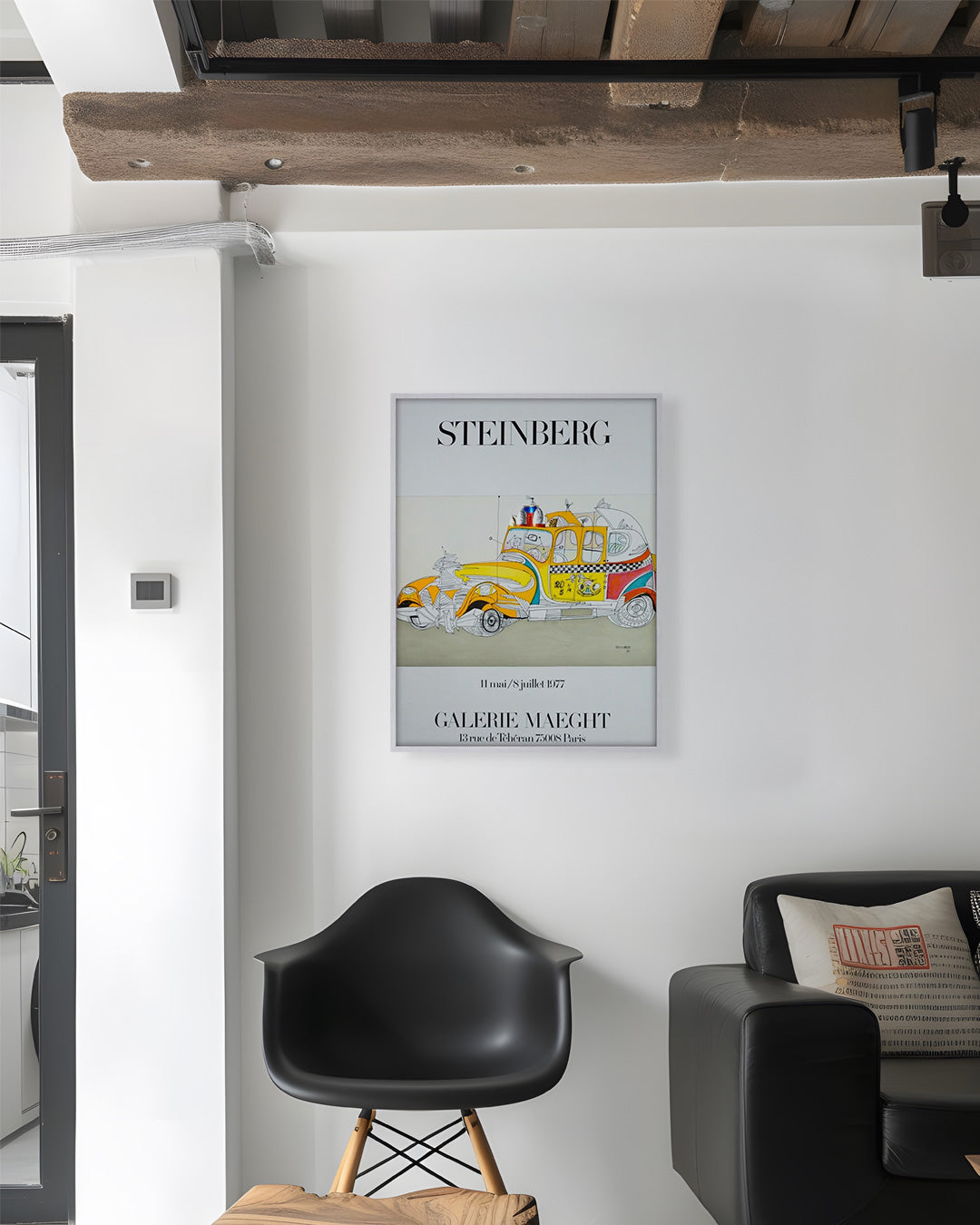 Taxi Exhibition Poster (Galerie Maeght, 1977)ポスター【Saul Steinberg│ソール・スタインバーグ】