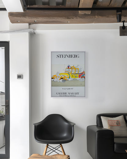 Taxi Exhibition Poster (Galerie Maeght, 1977)ポスター【Saul Steinberg│ソール・スタインバーグ】