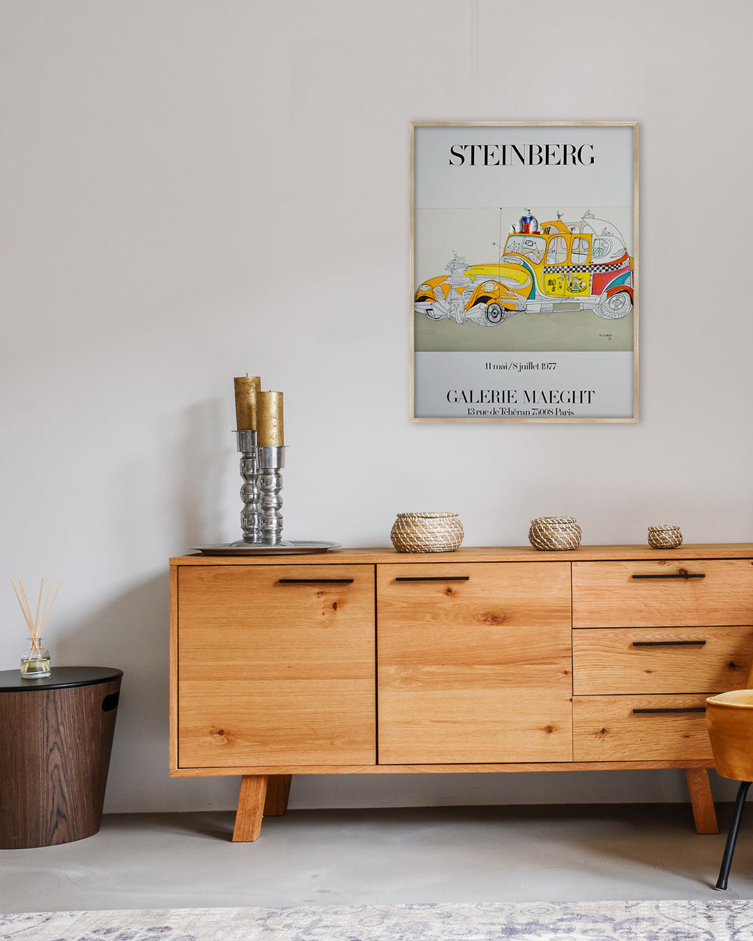 Taxi Exhibition Poster (Galerie Maeght, 1977)ポスター【Saul Steinberg│ソール・スタインバーグ】