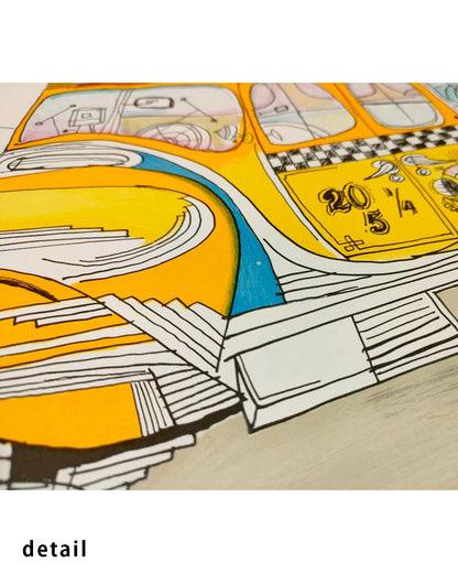 Taxi Exhibition Poster (Galerie Maeght, 1977)ポスター【Saul Steinberg│ソール・スタインバーグ】