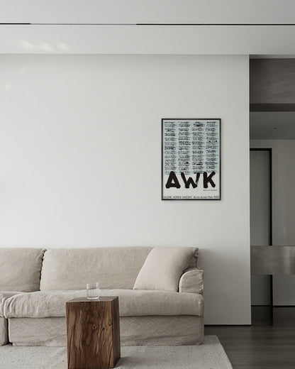 A.W.K. Exhibition Poster (Galerie Adrien Maeght, 1982)ポスター【Gérard Gasiorowski│ジェラール・ガシオロウスキー】（74.5×56）