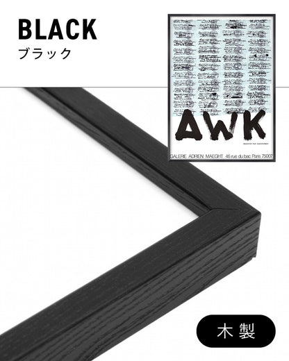 A.W.K. Exhibition Poster (Galerie Adrien Maeght, 1982)ポスター【Gérard Gasiorowski│ジェラール・ガシオロウスキー】（74.5×56）