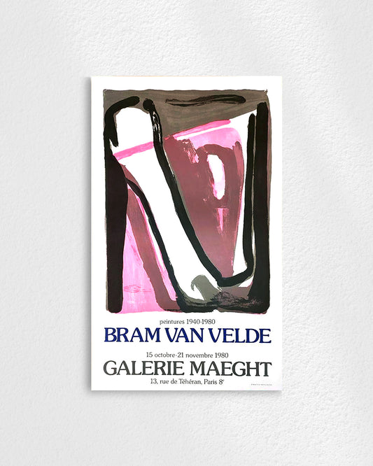 Peintures 1940–1980 Exhibition Poster (Galerie Maeght, 1980)ポスター【Bram Van Velde│ブラン・ヴァン・ヴェルデ】（89×54）