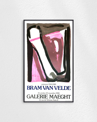 Peintures 1940–1980 Exhibition Poster (Galerie Maeght, 1980)ポスター【Bram Van Velde│ブラン・ヴァン・ヴェルデ】（89×54）
