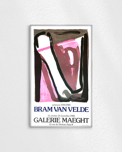 Peintures 1940–1980 Exhibition Poster (Galerie Maeght, 1980)ポスター【Bram Van Velde│ブラン・ヴァン・ヴェルデ】（89×54）