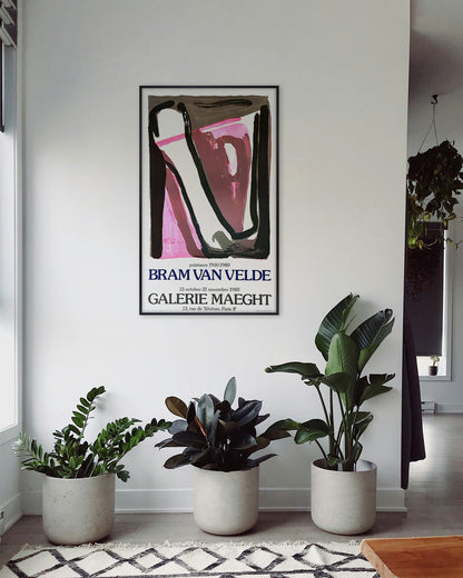Peintures 1940–1980 Exhibition Poster (Galerie Maeght, 1980)ポスター【Bram Van Velde│ブラン・ヴァン・ヴェルデ】（89×54）