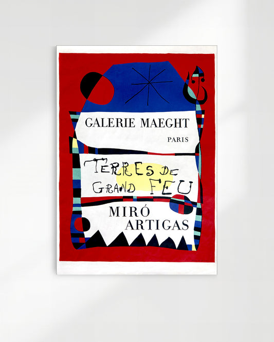 Terres de grand feu Exhibition Poster (Galerie Maeght, 1956)ポスター【Joan Miro
│ジョアン・ミロ】（75×53）
