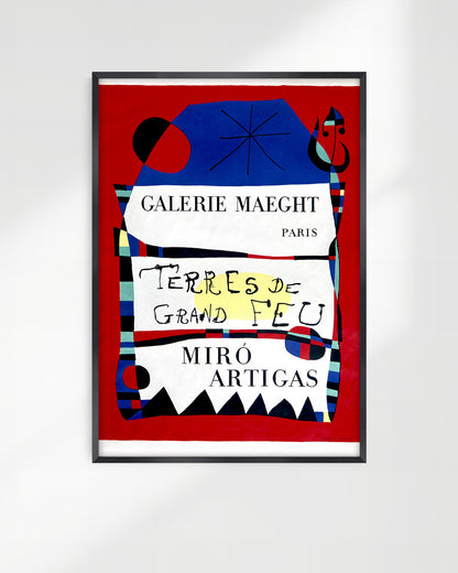 Terres de grand feu Exhibition Poster (Galerie Maeght, 1956)ポスター【Joan Miro
│ジョアン・ミロ】（75×53）