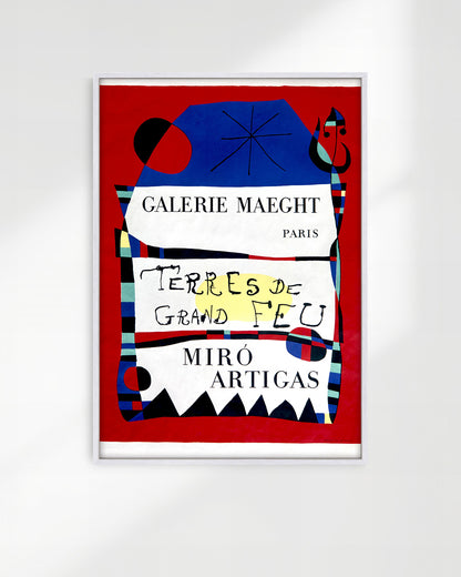 Terres de grand feu Exhibition Poster (Galerie Maeght, 1956)ポスター【Joan Miro
│ジョアン・ミロ】（75×53）