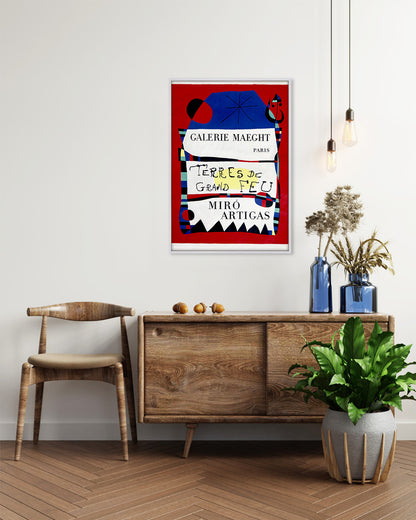 Terres de grand feu Exhibition Poster (Galerie Maeght, 1956)ポスター【Joan Miro
│ジョアン・ミロ】（75×53）