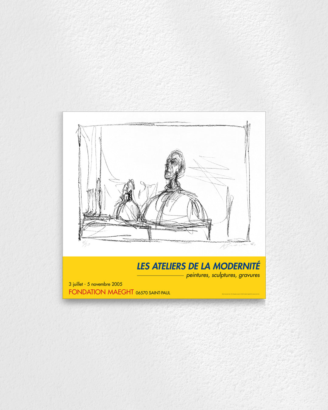 Buste Exhibition Poster (Les Ateliers de la Modernité, 2005)ポスター【Alberto Giacometti│アルベルト・ジャコメッティ】（66×61）