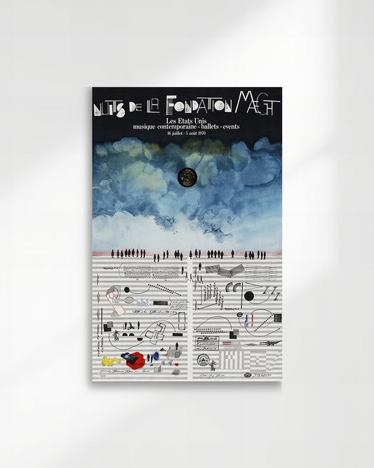 Nuits de la Fondation Maeght Concert Poster (1970)ポスター【Saul Steinberg│ソール・スタインバーグ】（88.5×58）